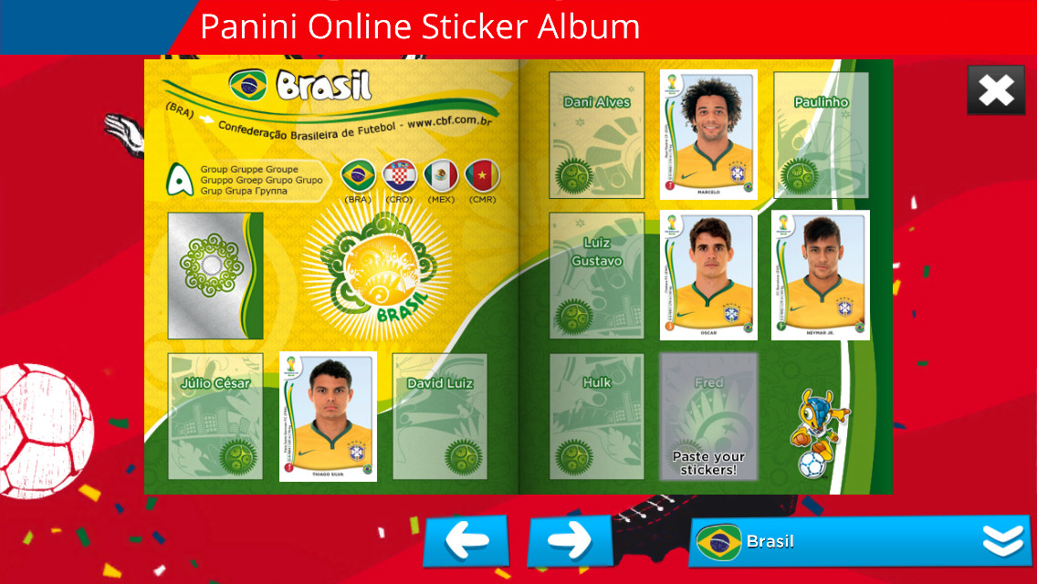 Neopoly Panini Stickeralbum World Cup  Brazil 2014 Mobile  App