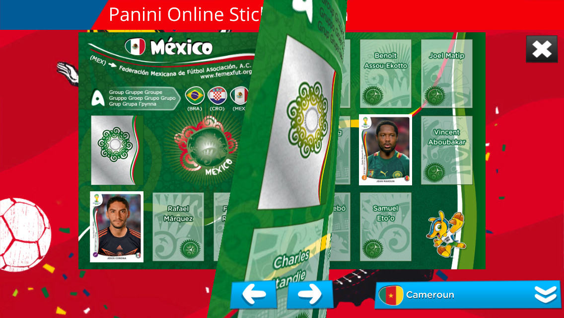 Neopoly Panini Stickeralbum World Cup  Brazil 2014 Mobile  App