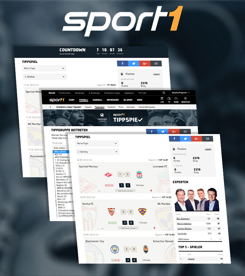 Sport1 Champions League Predictor 2017/18 Sport1 Champions League Predictor 2017/18
