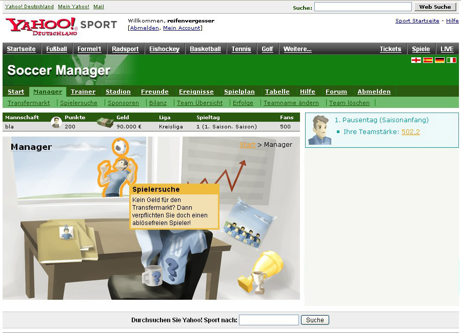Yahoo! Fussballmanager on mmofacts.com